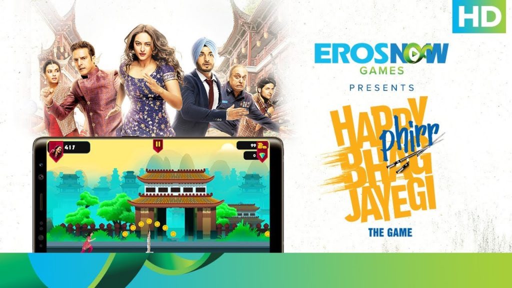 Eros Now launches ‘Happy Phirr Bhag Jayegi’ official movie based game